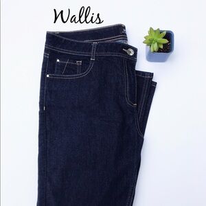 EUC Size 10 Wallis cropped skinny blue jeans